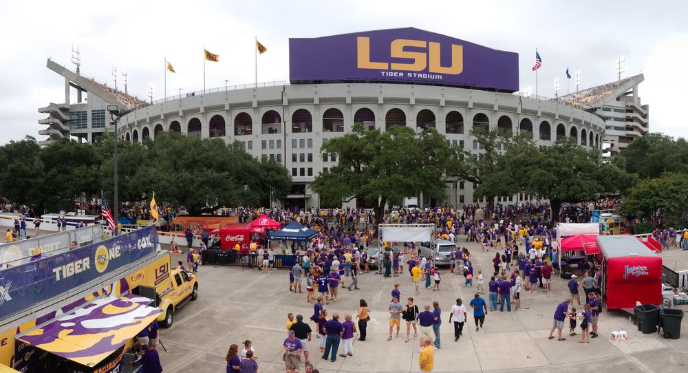 Exterior of Louisiana State University Campus' stadium