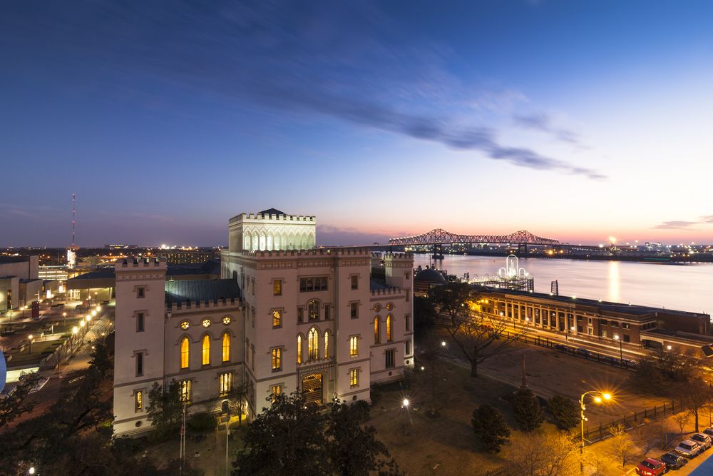 Aerial view of the Old State Capitol of Louisiana