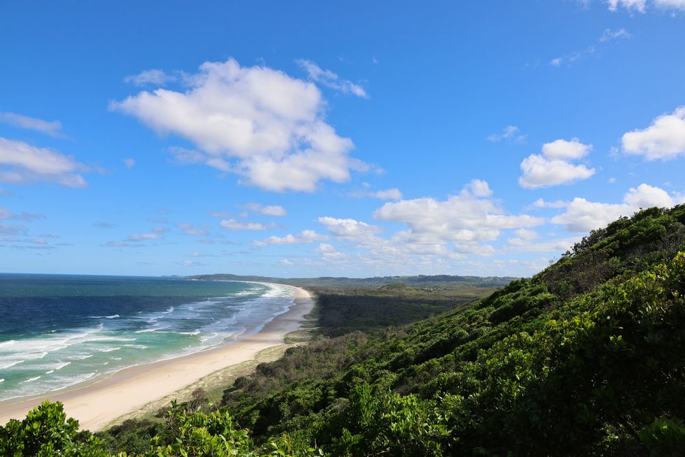 View of a beach from Cape Byron State Conservation Area