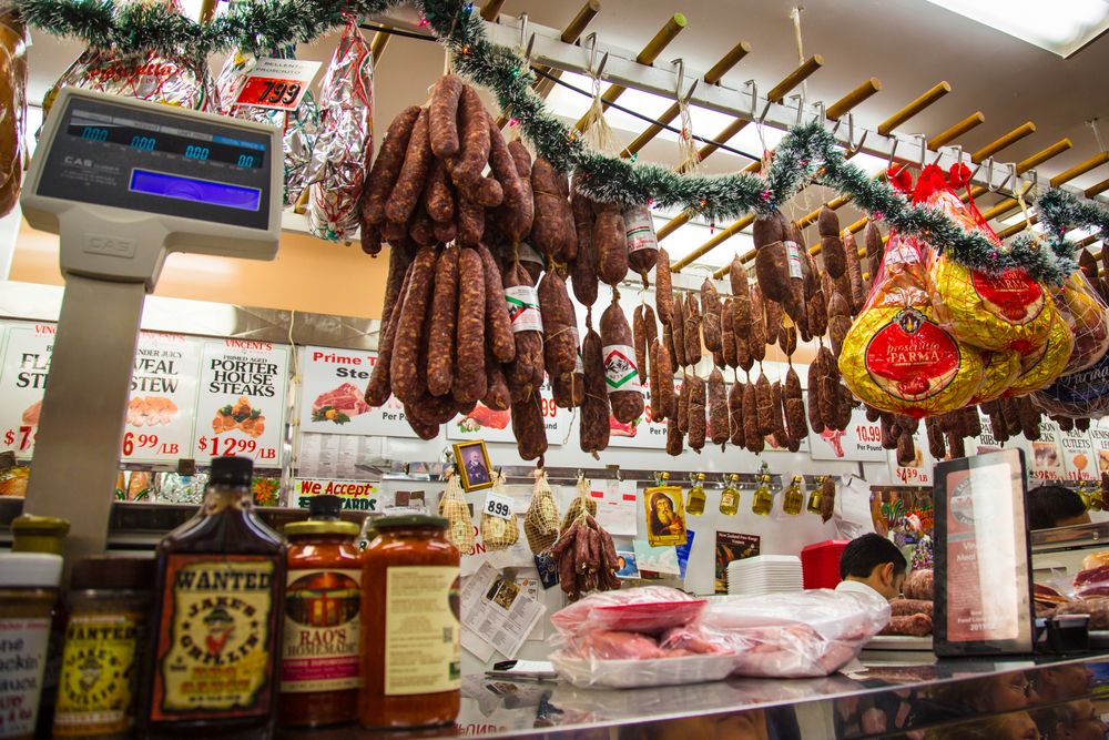Sausage vendor at Bronx Little Italy