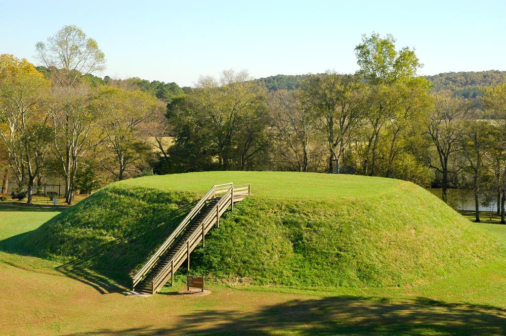 Daytime view of Etowah Indian Mounds State Historic Site