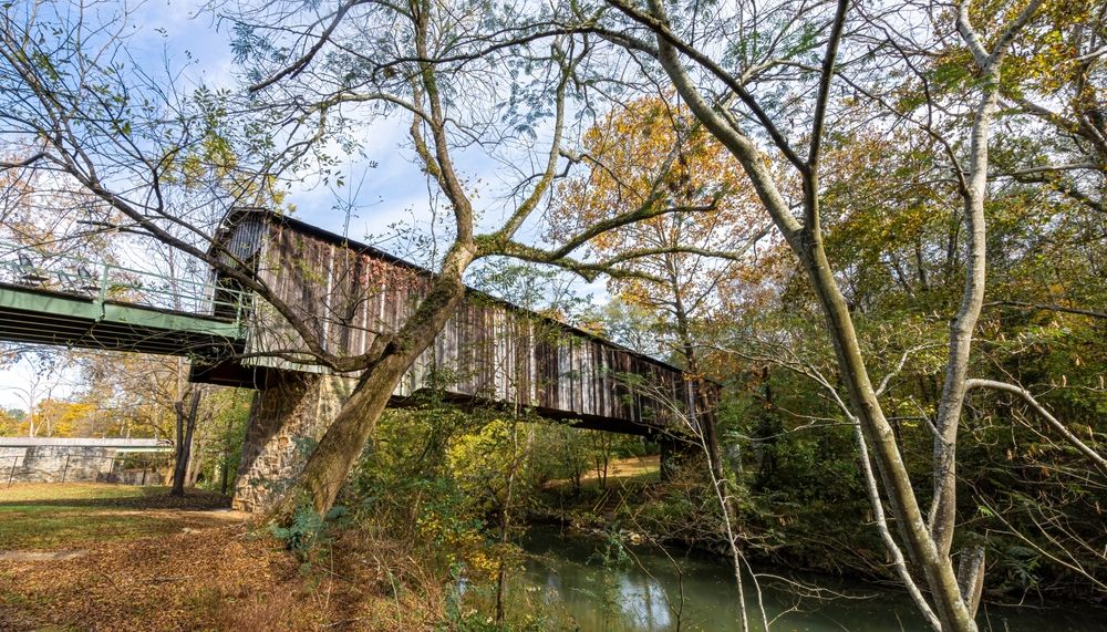 Exterior of the Euharlee Creek Covered Bridge