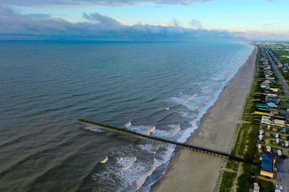 Aerial view of Holden Beach