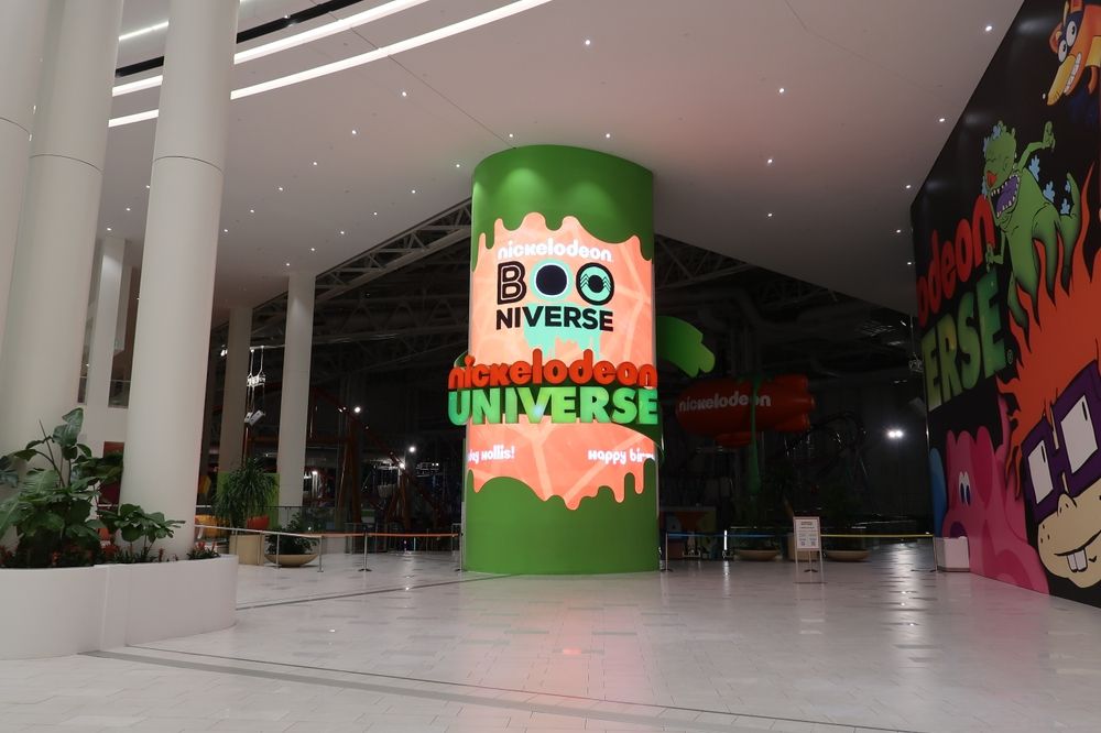 Signage of Nickelodeon Universe Theme Park