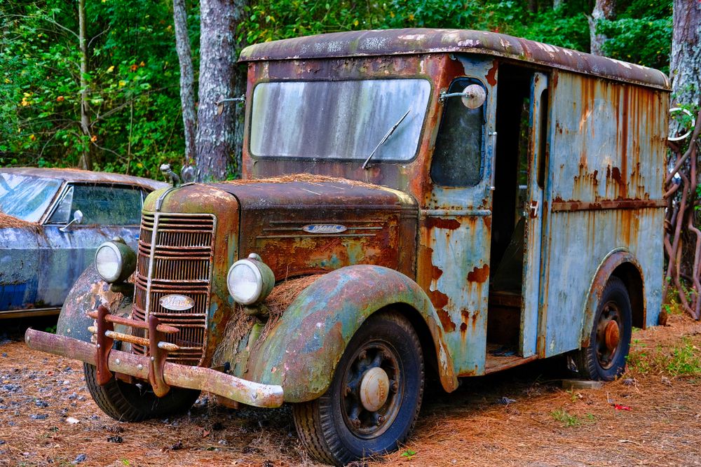 A vehicle at Old Car City