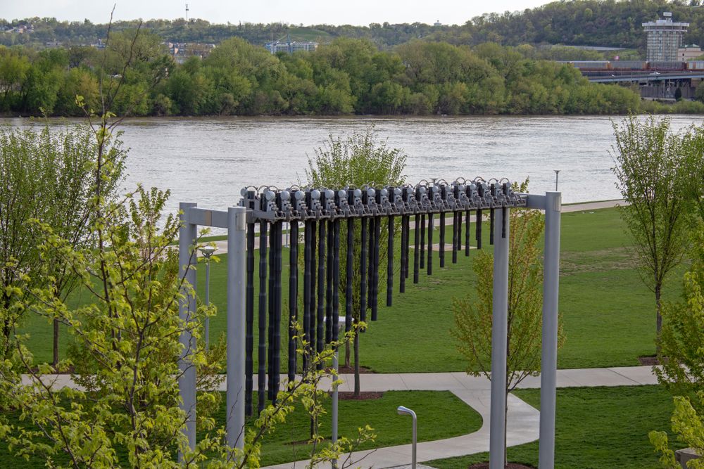 Large keyboard at Smale Riverfront Park