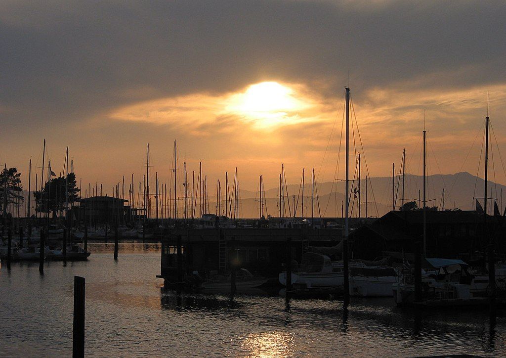 Sunset over Berkeley Marina