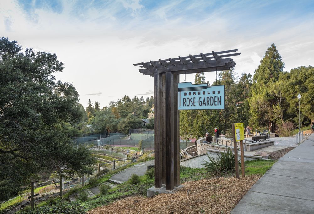 Signage of Berkeley Rose Garden