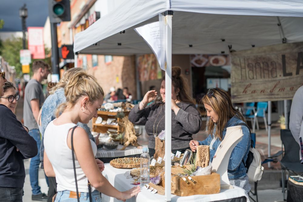 Art vendor during the Downtown Burbank Arts Festival