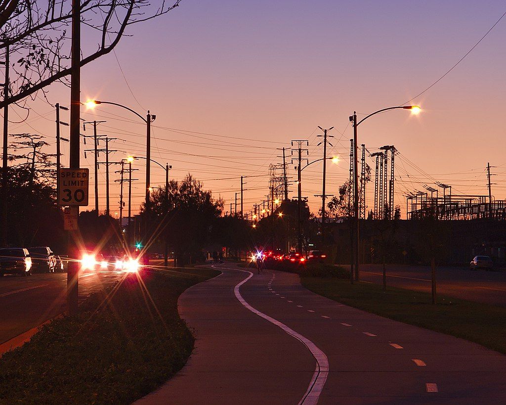 Night scene at Chandler Bike Path