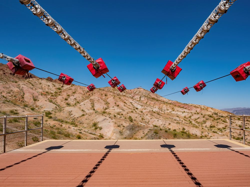 Zip line at Bootleg Canyon