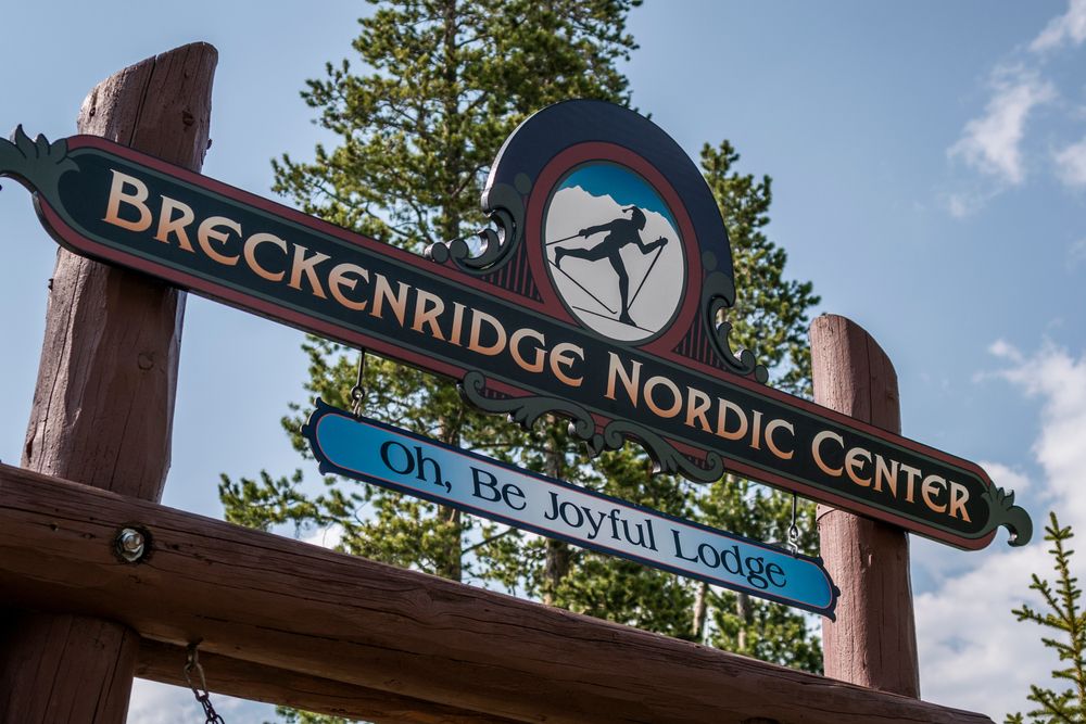 Signage of Breckenridge Nordic Center