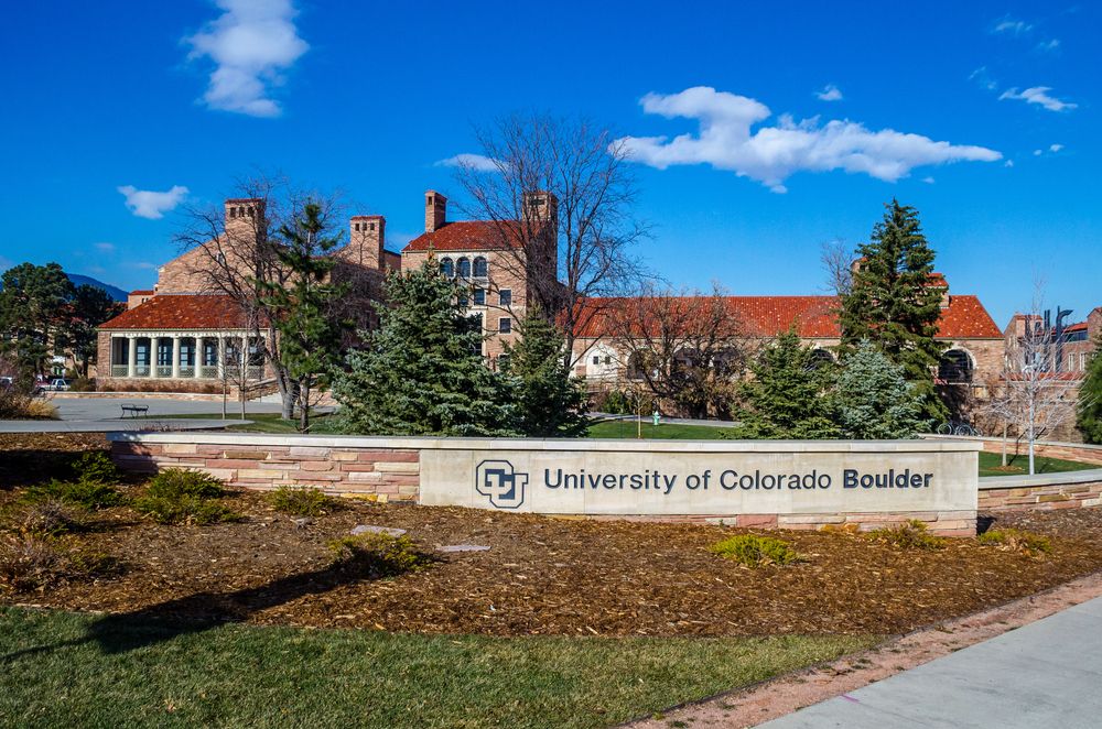 Welcome sign of the University of Colorado