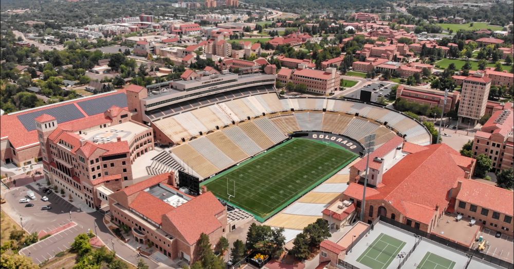 Aerial view of the University of Colorado