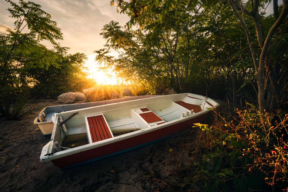 Canoes at Long Beach