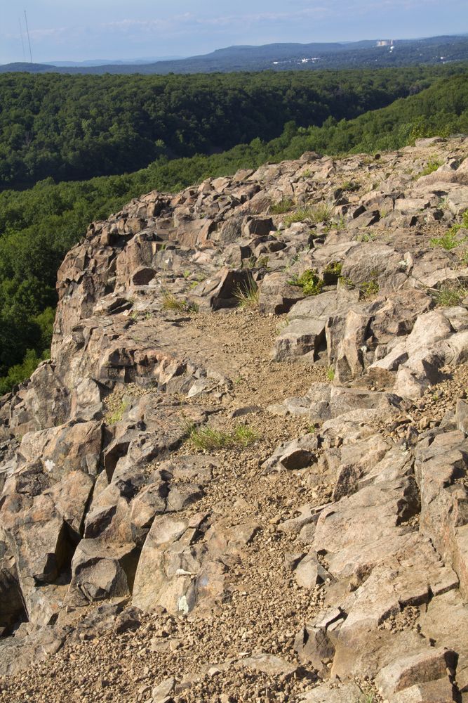 Rocky pathway of Metacomet Trail