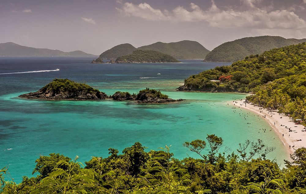 View of the Beautiful Trunk Bay