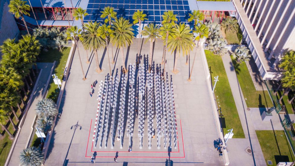 Aerial view of Los Angeles County Museum of Art