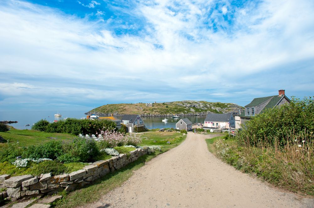 Pathway of Monhegan Island's main street