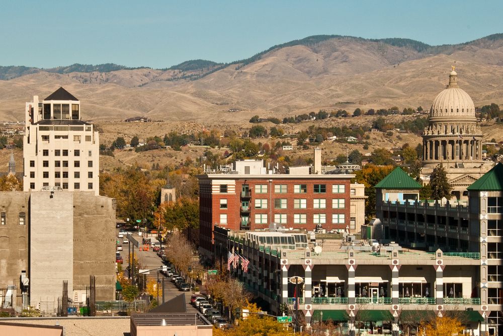 Aerial view of Downtown Boise