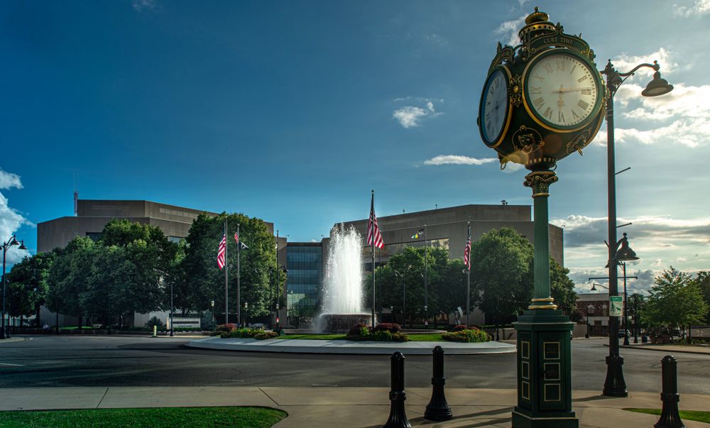 Water fountain at Downtown Belleville