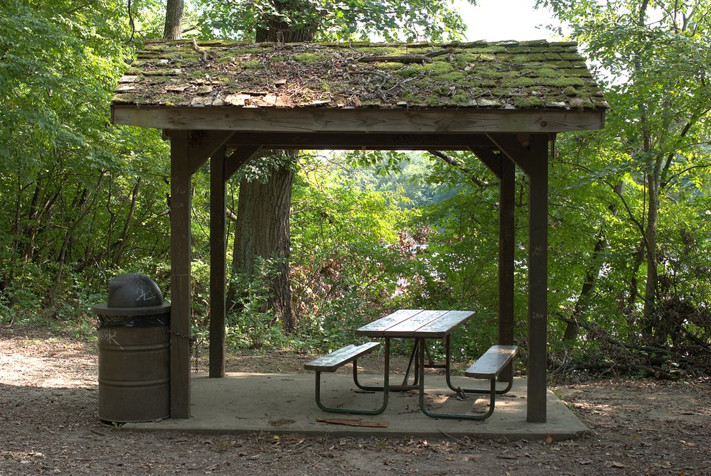 Picnic area at Kankakee River State Park