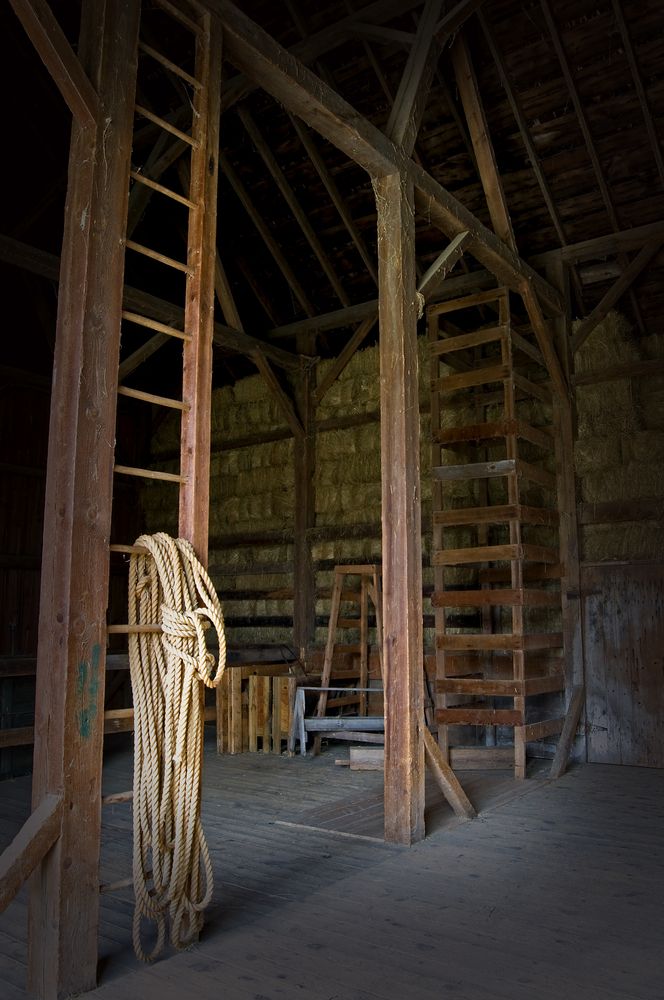 Interior of a barn at Kline Creek Farm