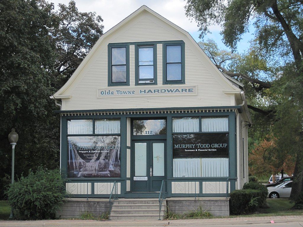 Exterior of a hardware store at Old Town Bloomingdale
