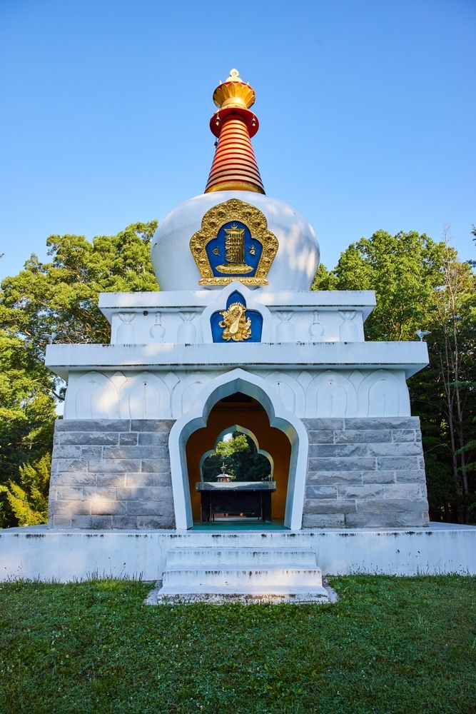 A shrine at the Tibetan Mongolian Buddhist Cultural Center