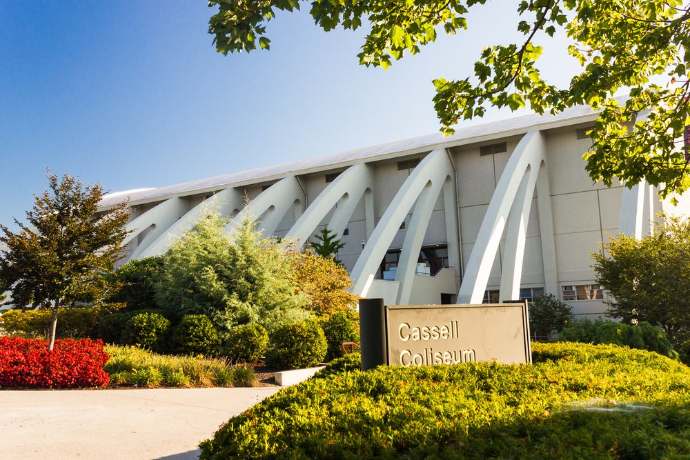 Name sign of Cassell Coliseum