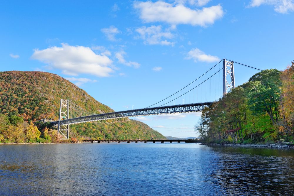 Daytime view of Bear Mountain Bridge