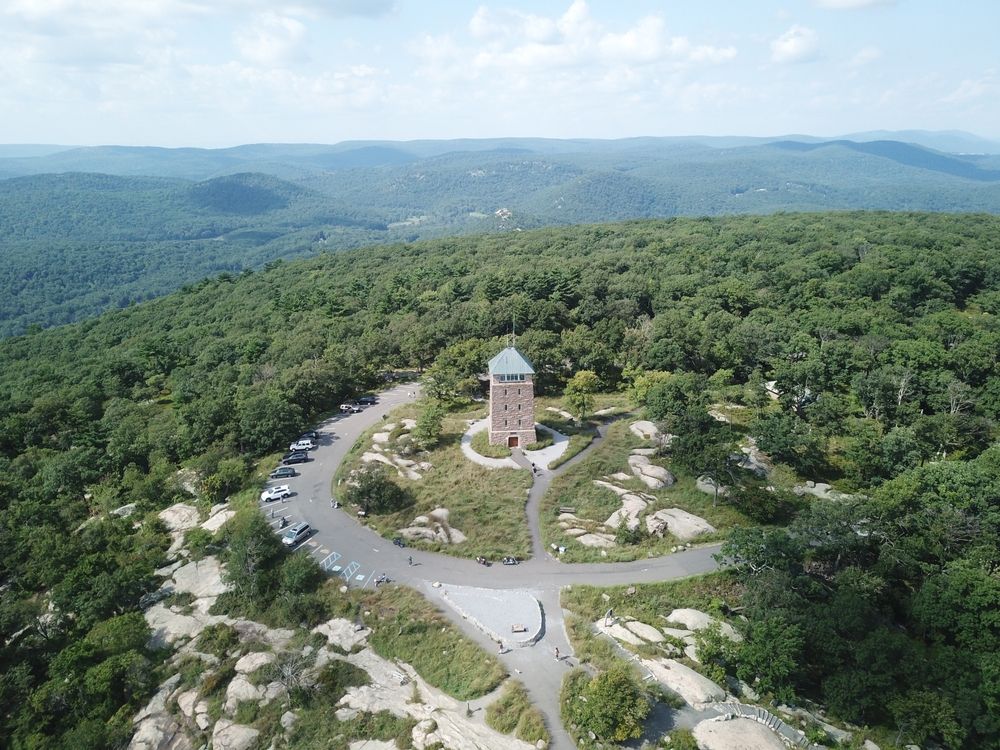 Aerial view of the Perkins Memorial Tower