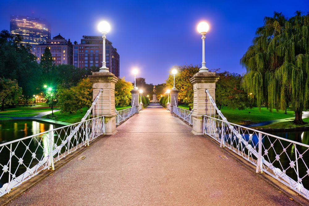 A trail at Boston Common