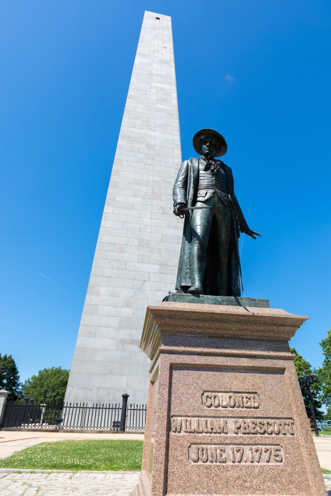 Close view of Bunker Hill Monument