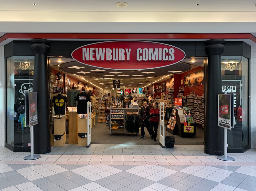Newmark comics storefront in Burlington Mall