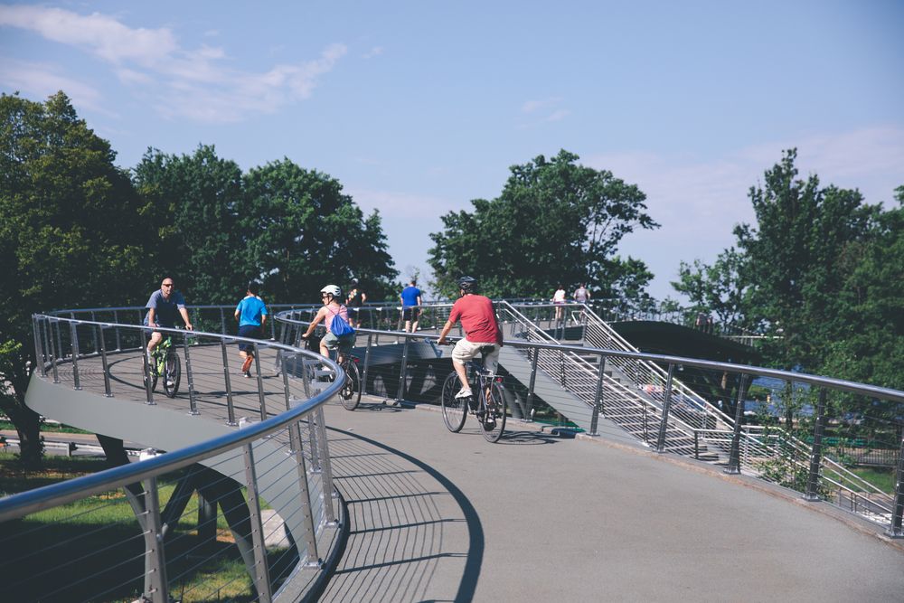 Bicycle ride along Charles River Esplanade