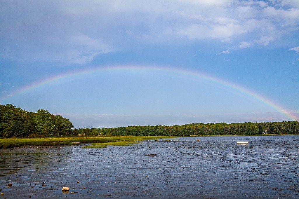 Rainbow over Maquoit Bay