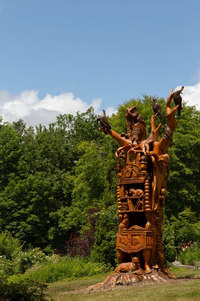 Sculpture on the grounds of Stephen King's home