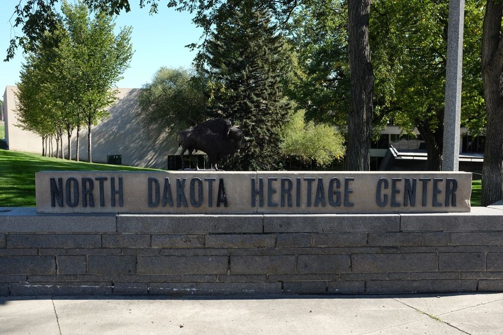 Signage of North Dakota Heritage Center and State Museum