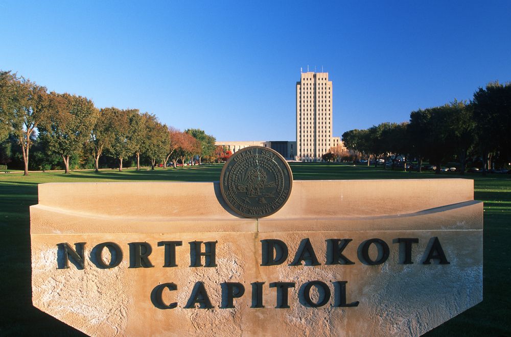 Signage of the North Dakota State Capitol
