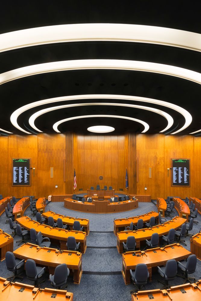 House of representatives chamber in the North Dakota State Capitol