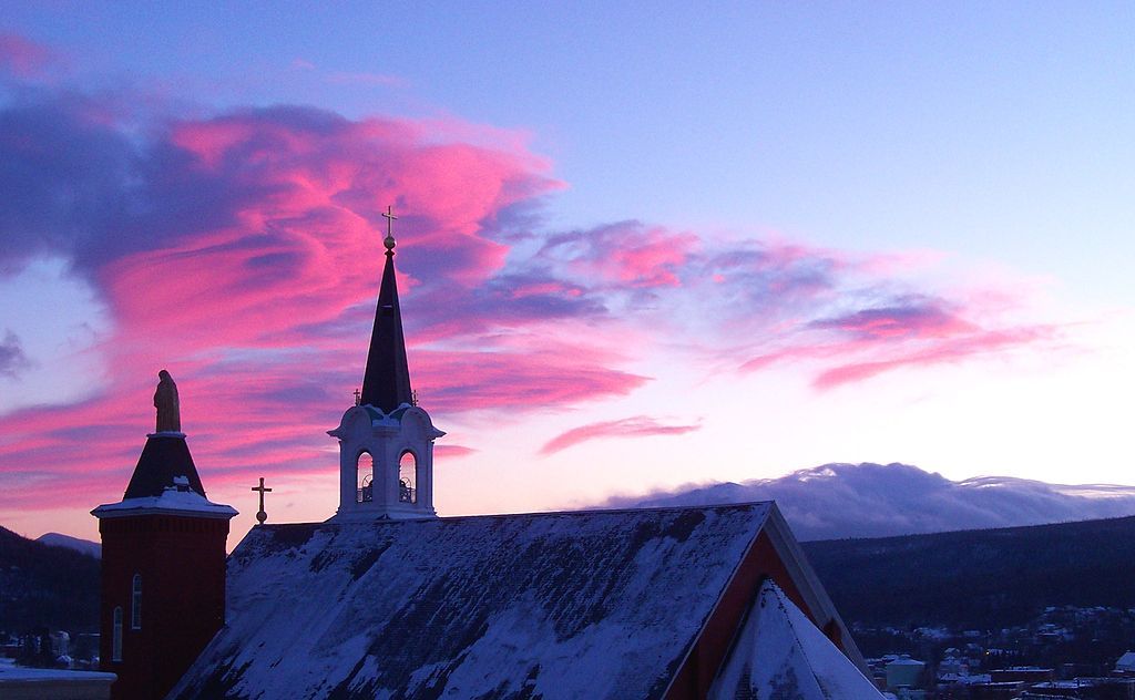 Sunset over the Historic St. Anne Church