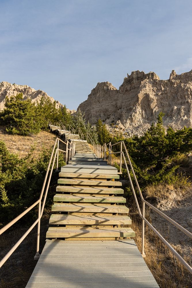 Steps trail at Cliff Shelf Nature Trail
