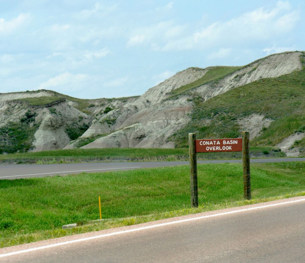 Signage of Conata Basin Overlook