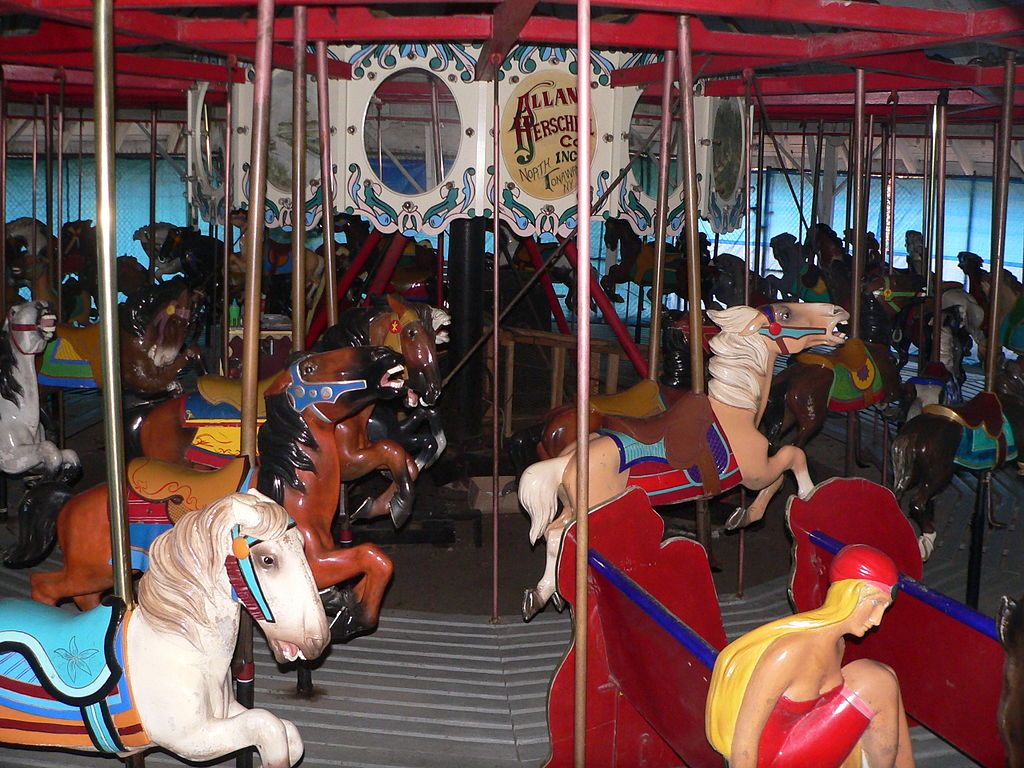 View inside ross park's Carousel
