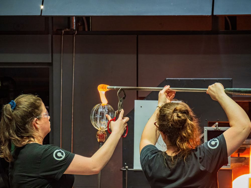 Glass-blowing in Corning Museum of Glass