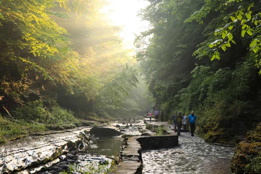 People at Watkins Glen State Park