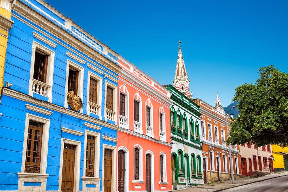 Colorful buildings at La Candelaria