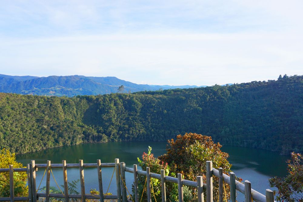 Scenic view of Lake Guatavita