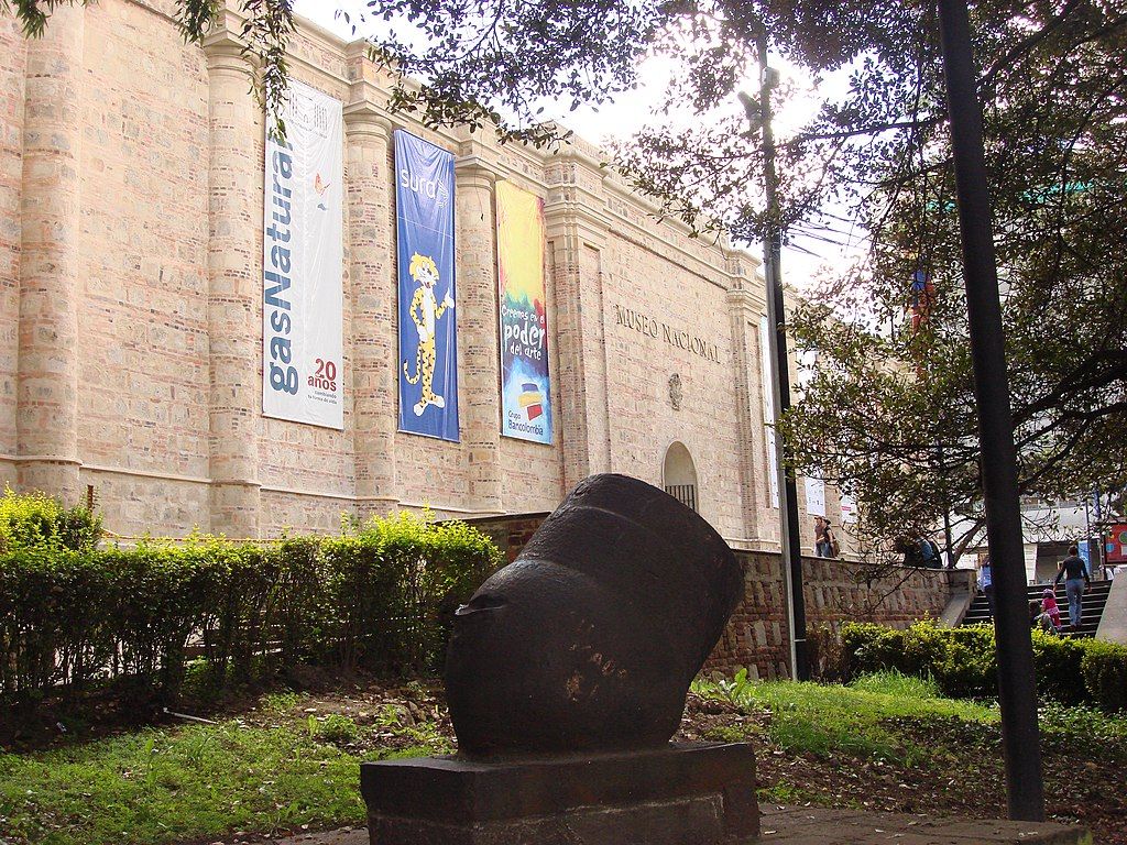 A sculpture outside Museo Nacional de Colombia